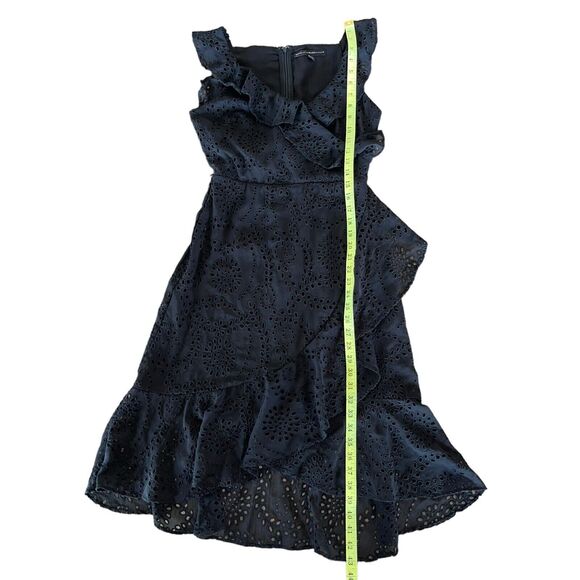 White House Black Market Dress Eyelet Wrap Sleeveless Ruffle - Picture 8 of 14